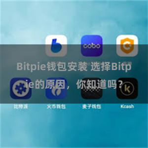 Bitpie钱包安装 选择Bitpie的原因，你知道吗？