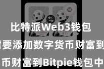 比特派Web3钱包  咱们需要添加数字货币财富到Bitpie钱包中