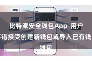 比特派安全钱包App  用户不错接受创建新钱包或导入已有钱包
